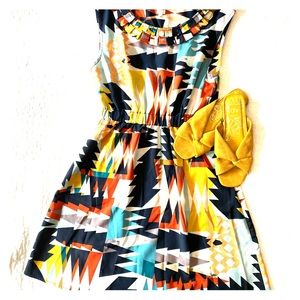 Boho Tribal Print Tank Dress